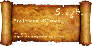 Steinberg Ágnes névjegykártya
